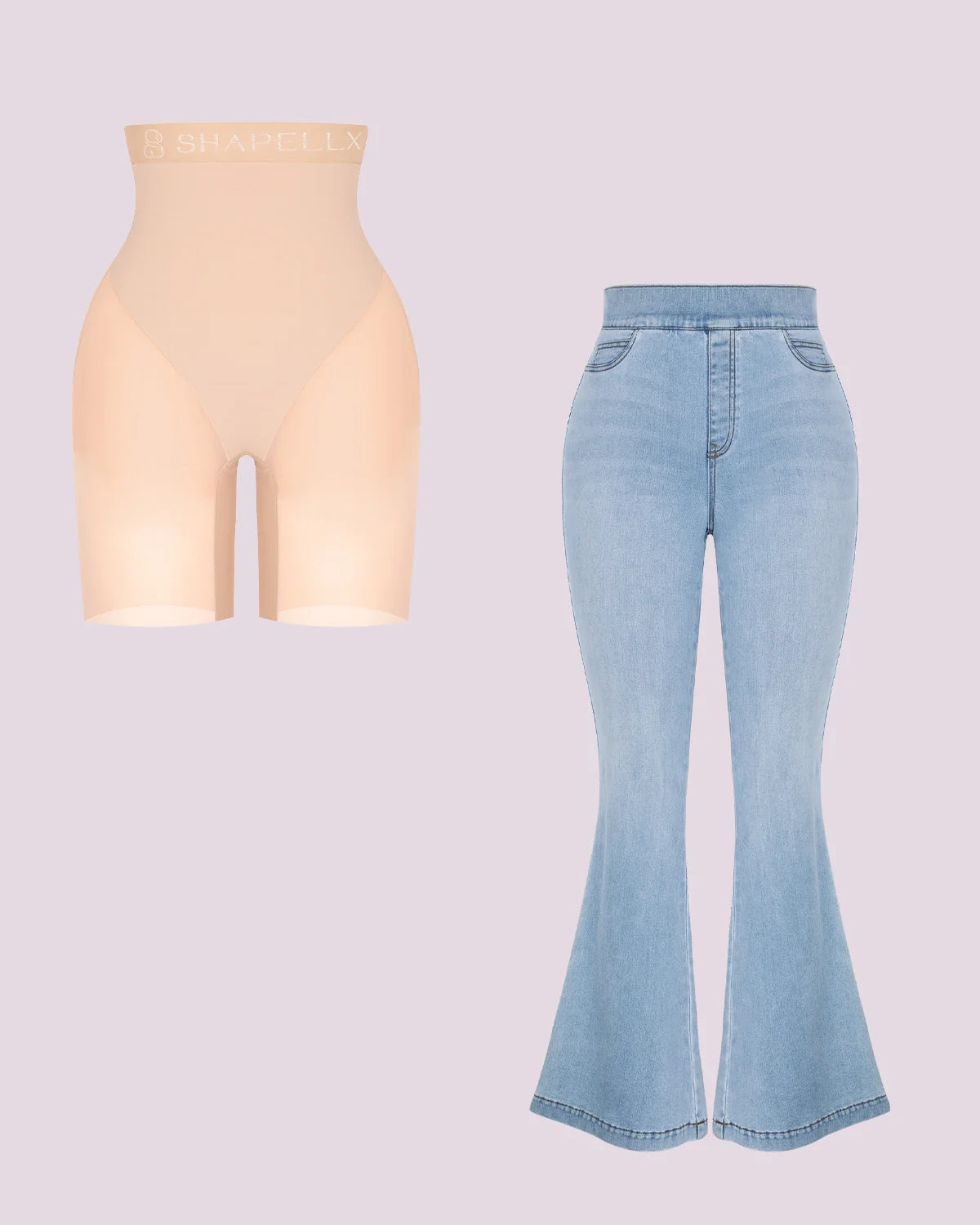 Beige/Bleu Clair
