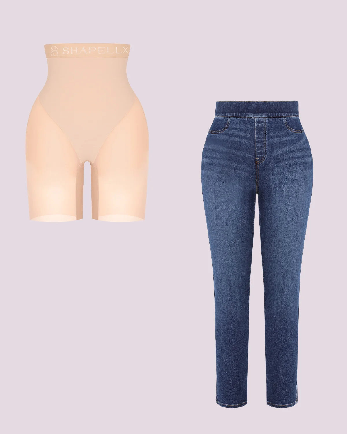 Beige/Bleu nuit