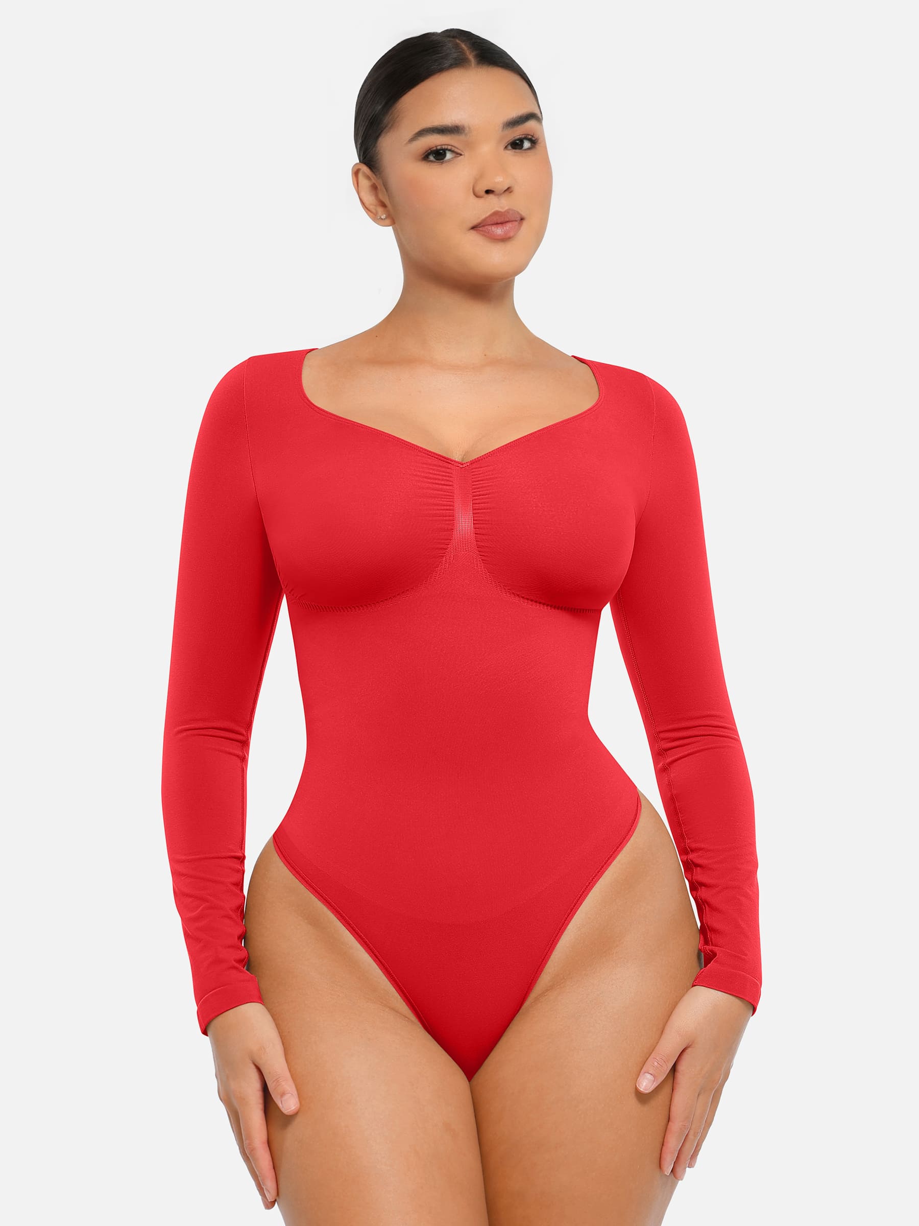 Body Contrôle du Ventre / Rouge Rouille / 3XL