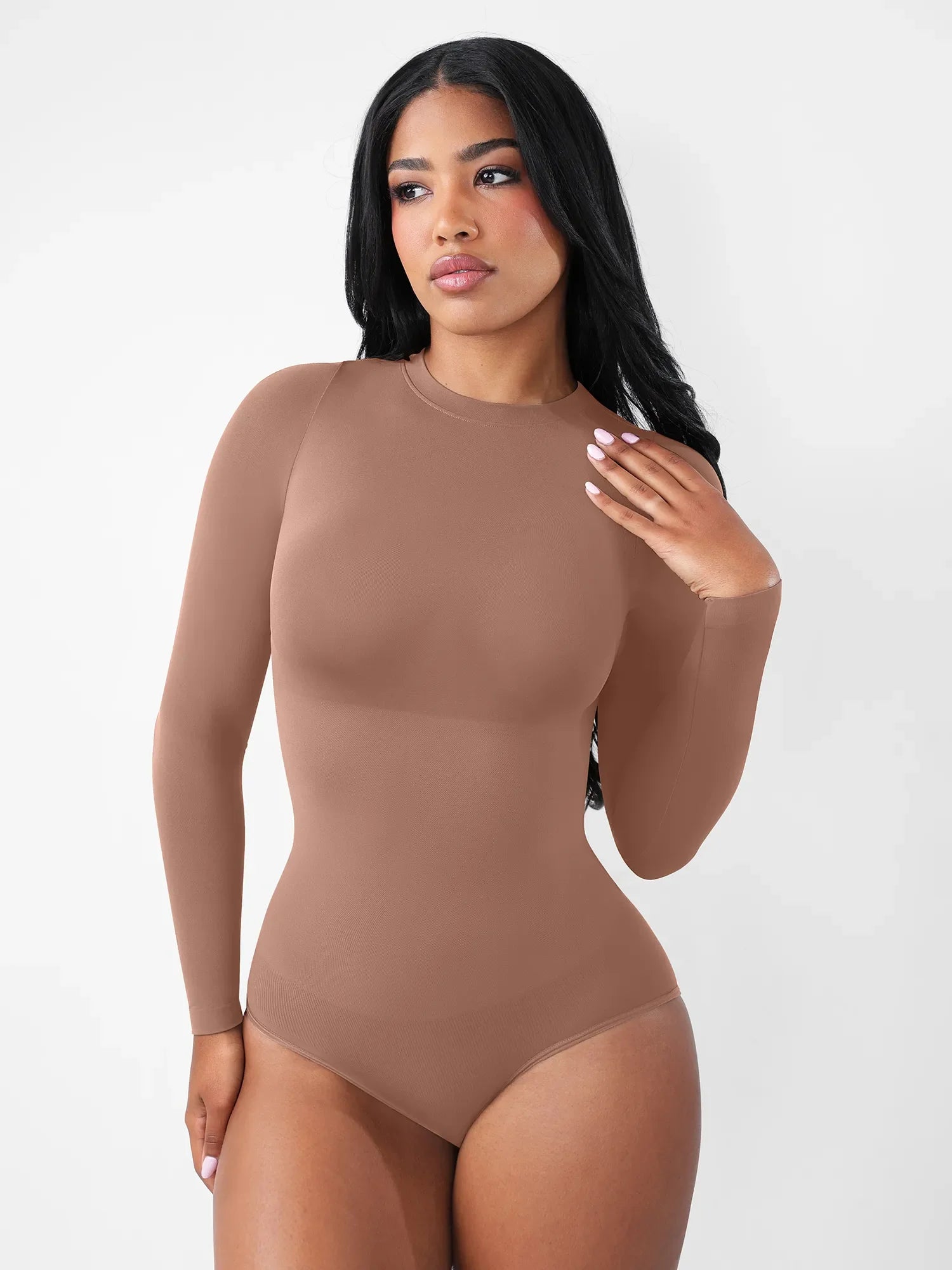 Manches Longues / Marron Mocha / 3XL/4XL