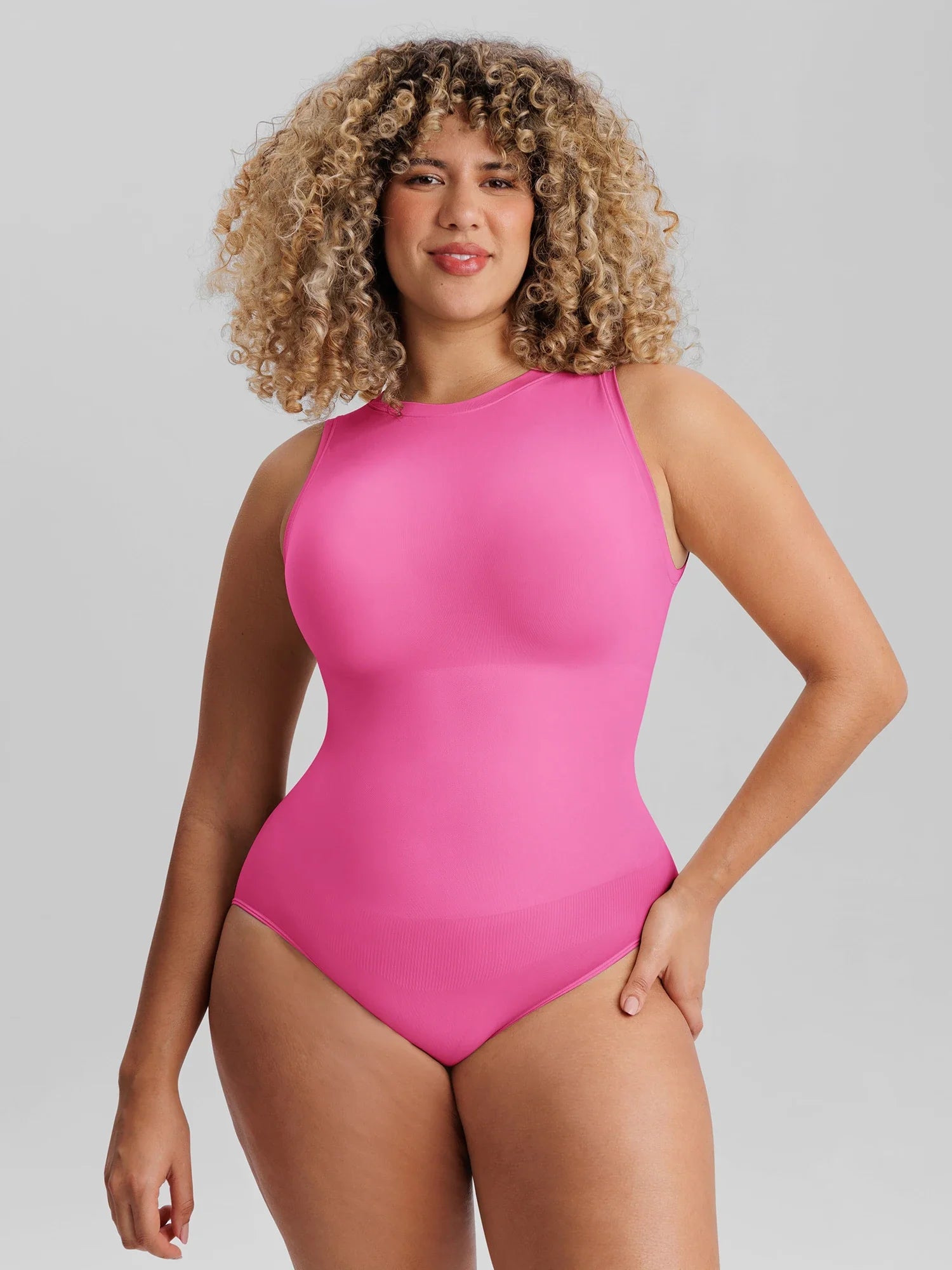 Sans Manches Col Ronde / Rose Cerise / 3XL/4XL