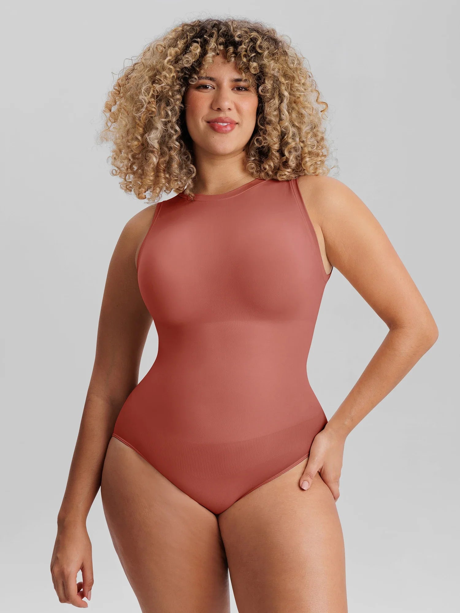 Sans Manches Col Ronde / Sienne Brûlée / 3XL/4XL